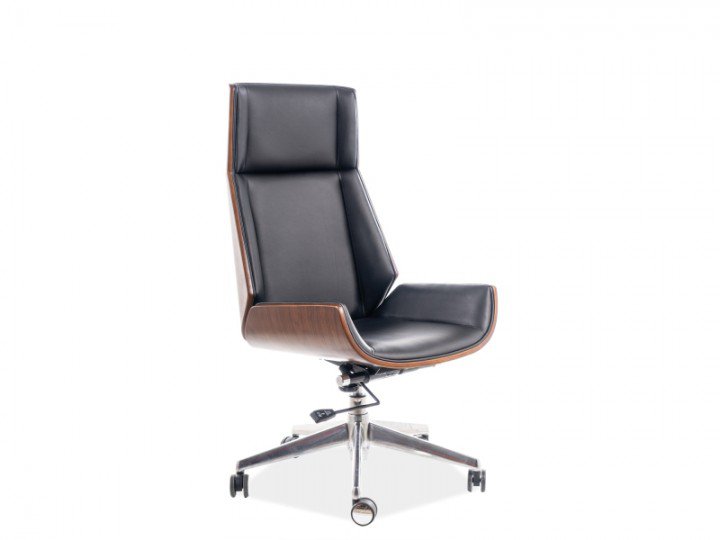 Крісло поворотне Signal Maryland Чорний / Горіх